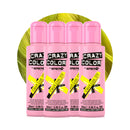 Crazy Color Caution UV Semi-Permanent 4 Pack Quad Hair Dye. Highly Pigmented Neon Yellow Conditioning & Oil Nourishing Vegan Formula No Bleach or Ammonia 400ml