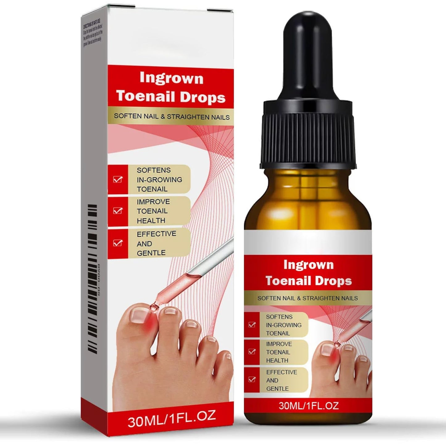 Fashion Base Ingrown Toenail Treatment Drop - Ingrown Toenail Treatment- Cuticle Care Oils for Ingrown Toenails - Trimming Toenail Softening Drops Natural Ingrown Toenail Correction Fungal Nail - 10ml