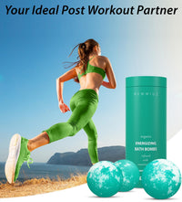 New Miuz Menthol Fizzing Bath Bomb Eucalyptus Peppermint Epsom Salt- Refreshing & Energizing - Luxurious Bubble Spa with Your Essential Oil Infused Bath Oil Bombs - Post Workout Sore Muscles Recovery Gift