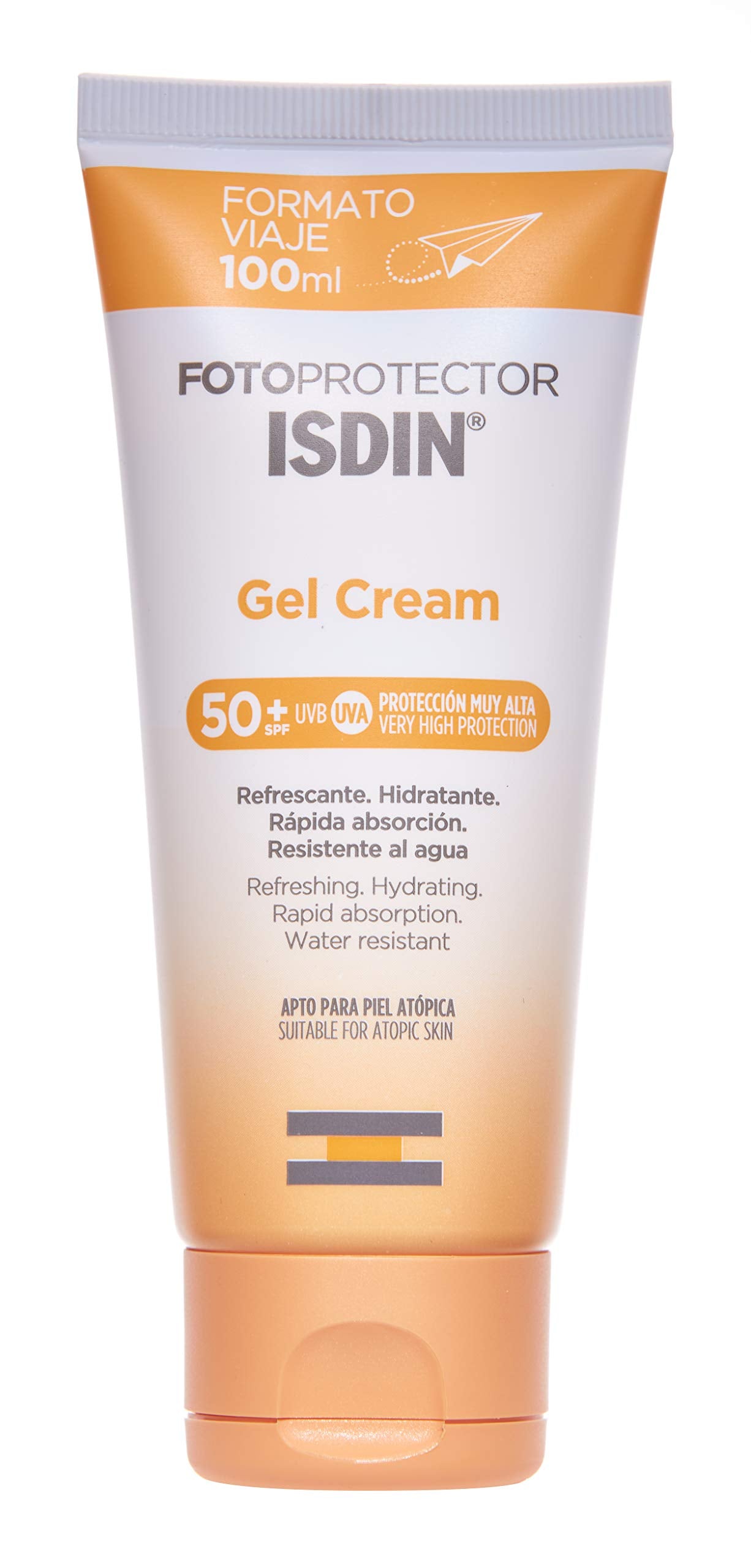 ISDIN Fotoprotector Gel Cream SPF 50 (100ml), Refreshing and hydrating Sun Cream, Rapid Absorption, Water Resistant