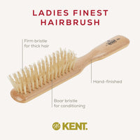 KENT Kent Narrow, White Bristle Brush - LS1 (PACK OF 1)