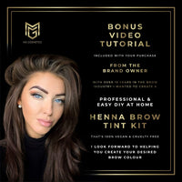 MG Cosmetics Eyebrow Henna Tint Kit Dyes Brow Hair | BONUS VIDEO TUTORIAL | Professional Salon & At Home DIY Brow Coloring kit | Vegan Cruelty Free | Complete Kit Instant Semi Permanent Coloring | MG COSMETICS