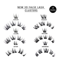 LANKIZ Lash Clusters 8-16mm Fluffy Individual Cat Eye Lashes Natural Look 5D Wispy Cluster Lashes C Curl False Eyelashes DIY Eyelash Extensions Faux Mink Fake Lashes Strip 10 Pairs Pack (Paeony Style)