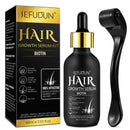 Hair Growth Serum with Biotin for Women, Beard & Hair Growth Oil for Loss Treatment, Hair Thinning, Natural Hair Growth Longer Fuller Healthier Hair, with 0.25mm Roller