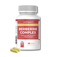 nutripact Nutripact Berberine HCL Supplement with Chromium and Black Pepper - High Strength 500mg - 60 Vegan Capsules (not Tablets) - Made in the UK