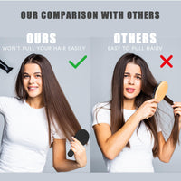Siqian Paddle Hair Extension Brush, Scalp Massage Hairbrush with Oval Design, Anti-Static Detangling Comb for Family, Salon, and Home Use