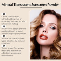 HUOWEH Hawaiian Tropic Scalp P-owder,Powder Sunscreen,Hawaiian Tropic Mineral Protection Sunscreen Powder SPF 30 UVA plus UVB Protection, Beach Sweatproof Face Sunblock Powders for Face and Body