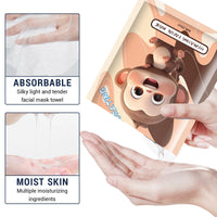 Bettinay 8 PCS Kids Face Masks for Girls, Childrens Cute Cartoon Animal Hydrating Mask for All Skin Types