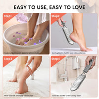 BEZOX Pedicure Foot File Foot Scraper For Hard Skin (XL Size) -Hard Skin Remover Used on Wet or Dry Feet- Huge Plane Surface Foot scrubber For Soft & Smooth Heels(Grey)