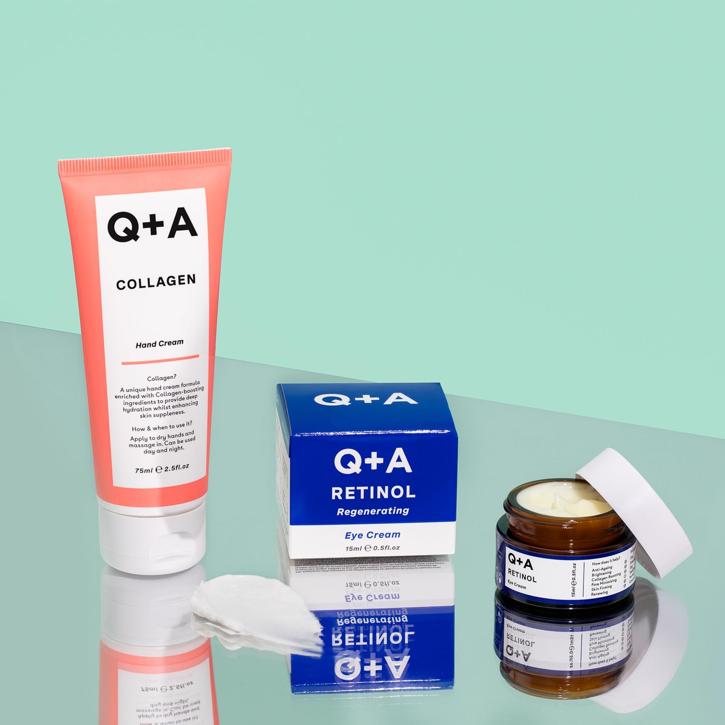 Q+A Collagen Hand Cream, Nourishing & Hydrating with Vegetable Collagen, Sugar Complex & Hematite, Golden Pear & Grape Scent, Vegan & Cruelty-Free, Recycled Packaging, Anti-Ageing Moisturiser, 75ml