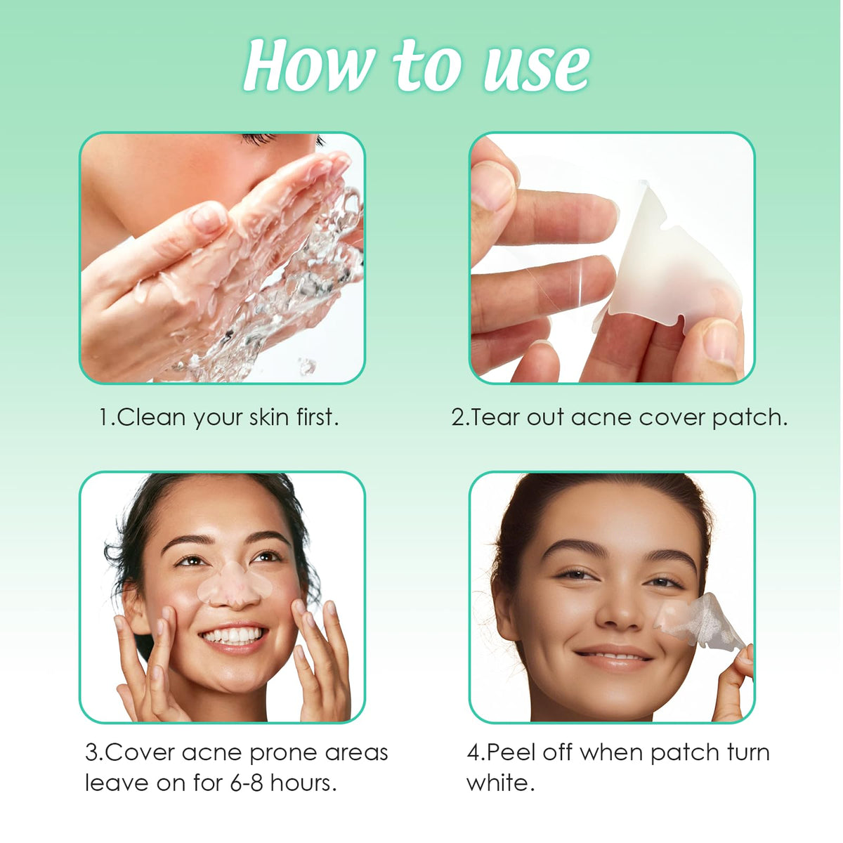 Home Holic 264 PCS Pimple Patches Spot Patches Acne Patch Spot Treatment Absorbing Cover Invisible Blemish Cover Spot Sticker for Fast Acting Skincare, Transparent