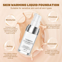 Allony Colour Changing Mature Skin Foundation, Skin Temperature Changing Liquid Foundation, Colour Changing Foundation for Mature Skin, Hydrating, Long Lasting Waterproof Make up Foundations