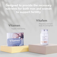 Zita West Couple Fertility Bundle: Vitafem for Females and Vitamen for Men, Pre-Pregnancy Fertility Multivitamin Support | Vitafem 60 caps and Vitamen 30 Caps (1 Month Supply)