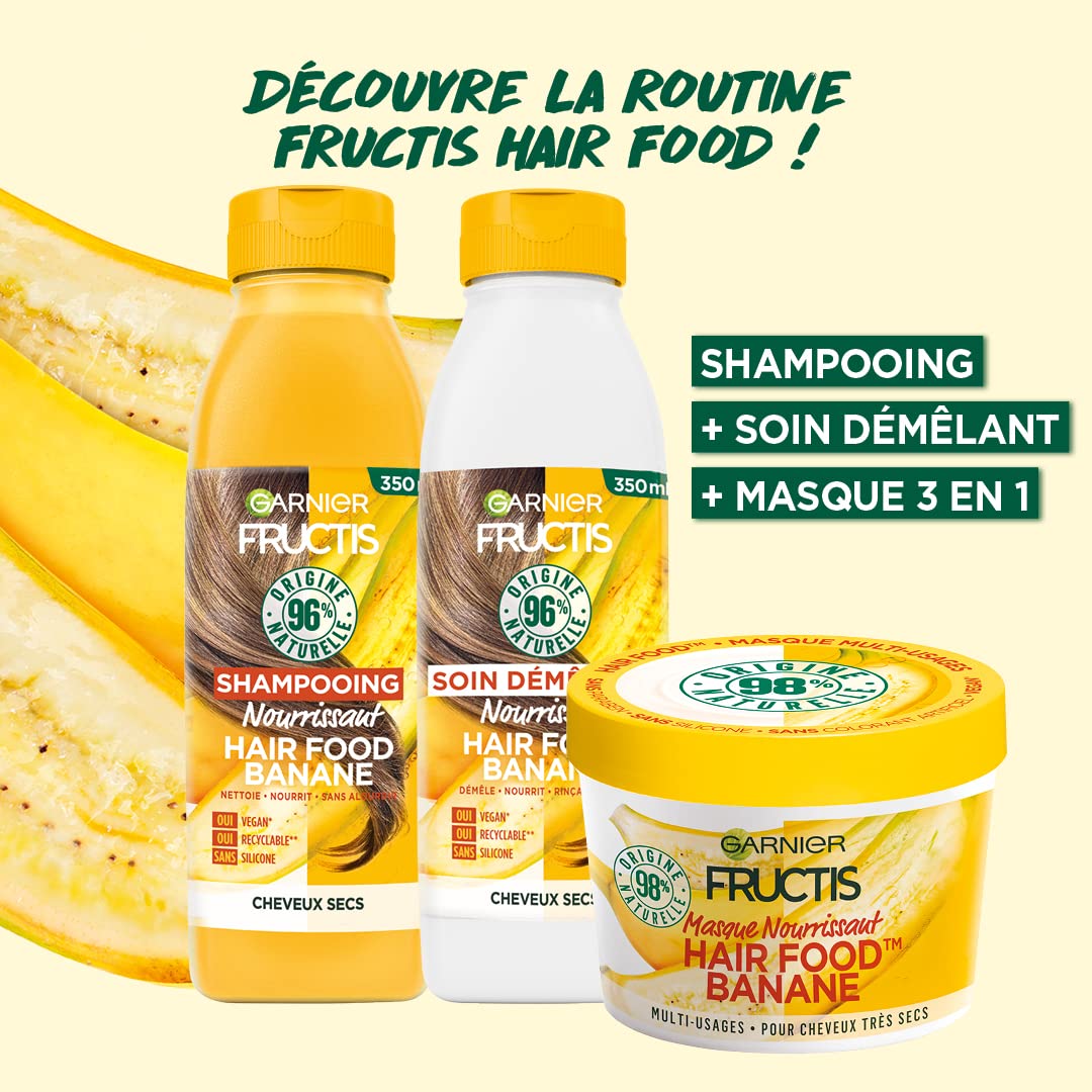 Garnier Fructis Hair Food Detangling Banana Treatment for Dry Hair, 350 ml