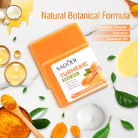 Sophtaigt Turmeric Soap Natural Turmeric Soap Bar For Acne Removal,Pores Shrink,Deep Cleaning Moisturizing Erase Fine Lines,Firming
