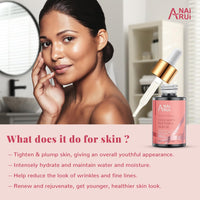 ANAiRUi Collagen Peptide Serum for Face with Hyaluronic Acid | Targets Fine Lines & Wrinkles | Plumps and Firms Skin | Anti-aging Collagen Serum for Face & Neck, 30ml