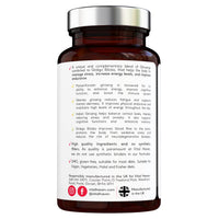 Vital Haven 100% Natural - Ginseng Complex - Korean Panax Ginseng (1000mg) | Siberian Ginseng (2000mg) | Indian Ginseng (1000mg) & Ginkgo Biloba (500mg) - Max Potency - 90 Vegan Capsules - Made in The UK