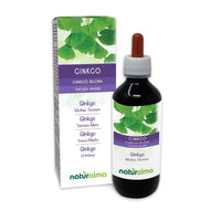 Ginkgo (Ginkgo biloba) Leaves Alcohol-Free Mother Tincture Naturalma - Liquid Extract Drops 200 ml - Food Supplement - Vegan