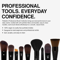 Palladio Blush Brush, Medium Sized Makeup Angled Brush, Soft Natural Bristles, Comfortable Grip, Flawlessly Contours & Defines, For Powder, Blush & Bronzer, Premium Quality & Professional Grade