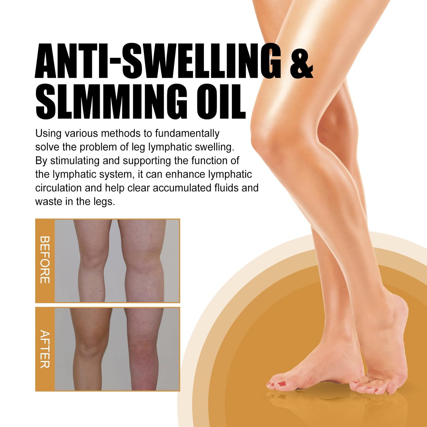 Swellclear Massage Oil for Legs, Swell Clear Lymphatic Drainage Massage Oil,Reduce Leg Swelling Naturally for Women and Men (2PCS)