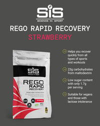 Science in Sport Science In Sport REGO Rapid Recovery Protein Powder, Strawberry Protein Powder with Added L-Leucine, Vitamins and Minerals for Muscle Recovery, 10 Servings, 500g