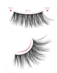 Onlyall Half Eyelashes Corner Lashes Natural Lashes Half Lashes Wispy End Lashes Corner Eyelashes 3/4 Lashes Clear Band Lashes 7 Pairs C19