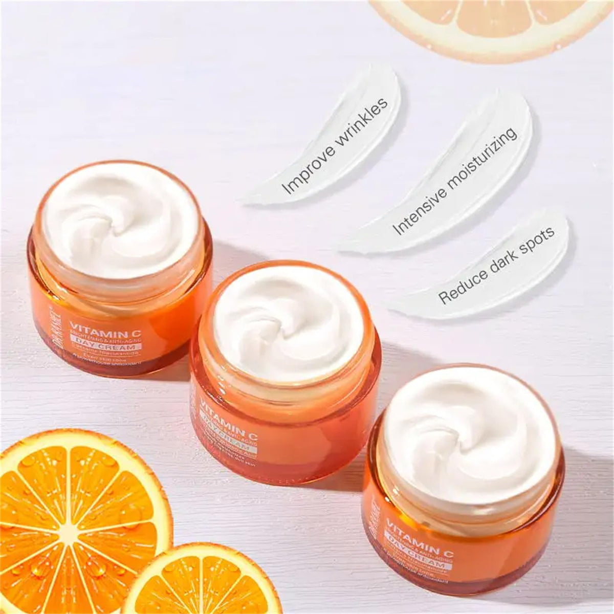 Cappuvini Vitamin C Face Cream Set, Brightening & Anti Aging Facial Moisturizer for Face & Neck, Hydrating & Brightening Vitamin C Cream for Dark Spots Skin (Day Cream)