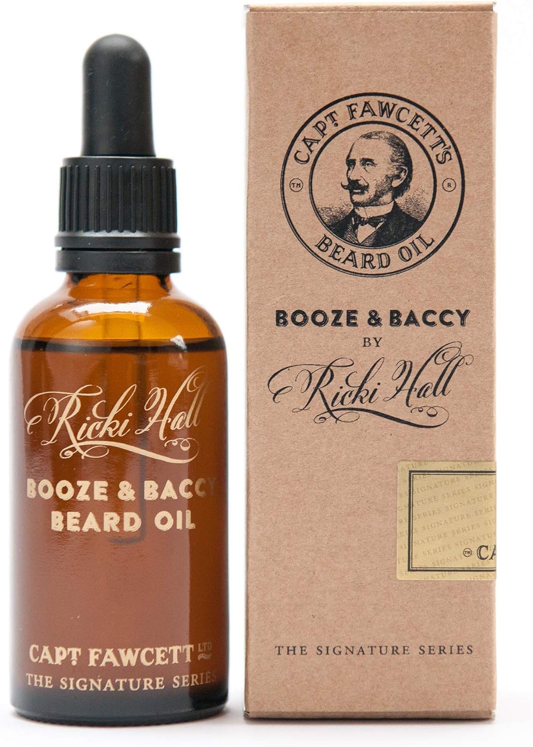 CAPTAIN FAWCETT Captain Fawcett Ricki Hall’s Booze & Baccy Beard Oil 50ml – Premium Conditioning Beard Oil for Men with Whiskey, Honey & Tobacco Notes – Nourishes, Softens & Adds a Subtle Masculine Fragrance