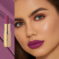 LYNTYAOU Purple Matte Lipstick, Dark Red Lip Stick for Women, Hot Color Lipgloss Smooth Full-Coverage Moisturizing, Waterproof Non-sticky Lips Tinted, Lip Balm Long Lasting Gift for Lady