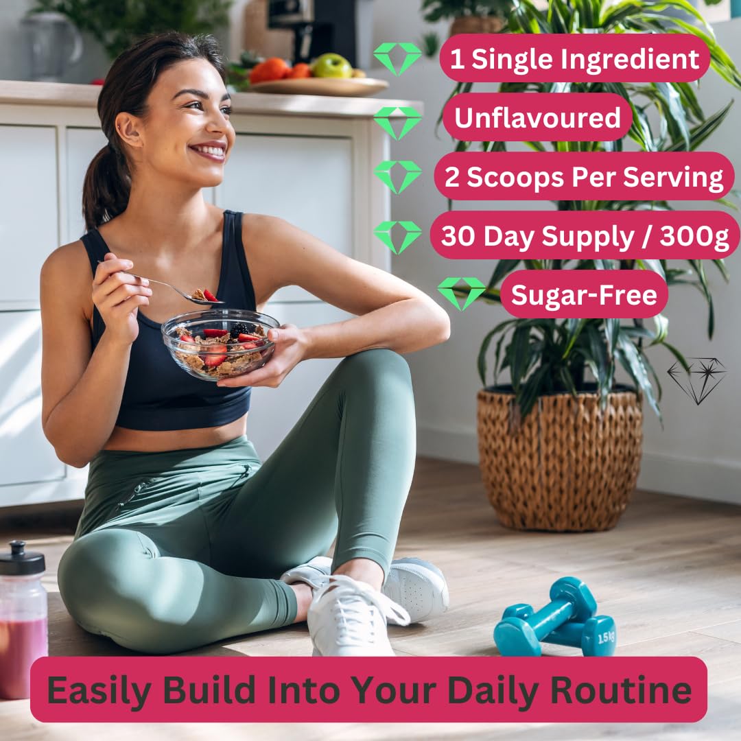 Impeccable IMPECCABLE Marine Collagen Powder - Hydrolysed Collagen Peptides 10,000 mg. Skin, Hair, Nails & Joint Support - Unflavoured, Easy-Mix Collagen Supplement for Women & Men. 300 g / 30 Servings.