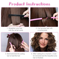 AOOWU 30 Pcs Flexi Rods for Hair, Heatless Hair Rollers Bendy Foam Curler Rollers for Short Medium Long Hair, Twist-flex Rods Set Heatless Hair Rollers for Sleeping Hairstyle DIY Home Hair Salon