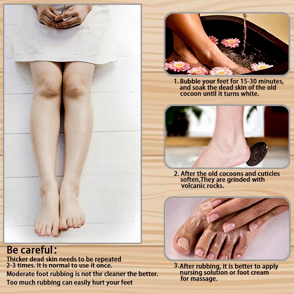 PHOGARY Natural Pumice Stone for Feet, 1 Pack Volcanic Lava Foot Stone Pedicure Tools Hard Skin Callus Remover for Feet and Hands - Natural Foot File Exfoliation to Remove Dead Skin-Black Foot Pumice
