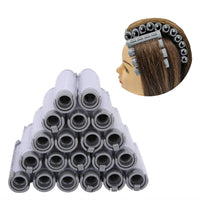 TMISHION Hair Perm Kit, 20pcs Rods Large Kit for Women, 20pcs Fluffy Hair Perm Rods with Clips for Soft and Plump Curls, Hairdressing Tool Kit Fluffy Roller Curler Hairdressing Styling Tool (Grey)