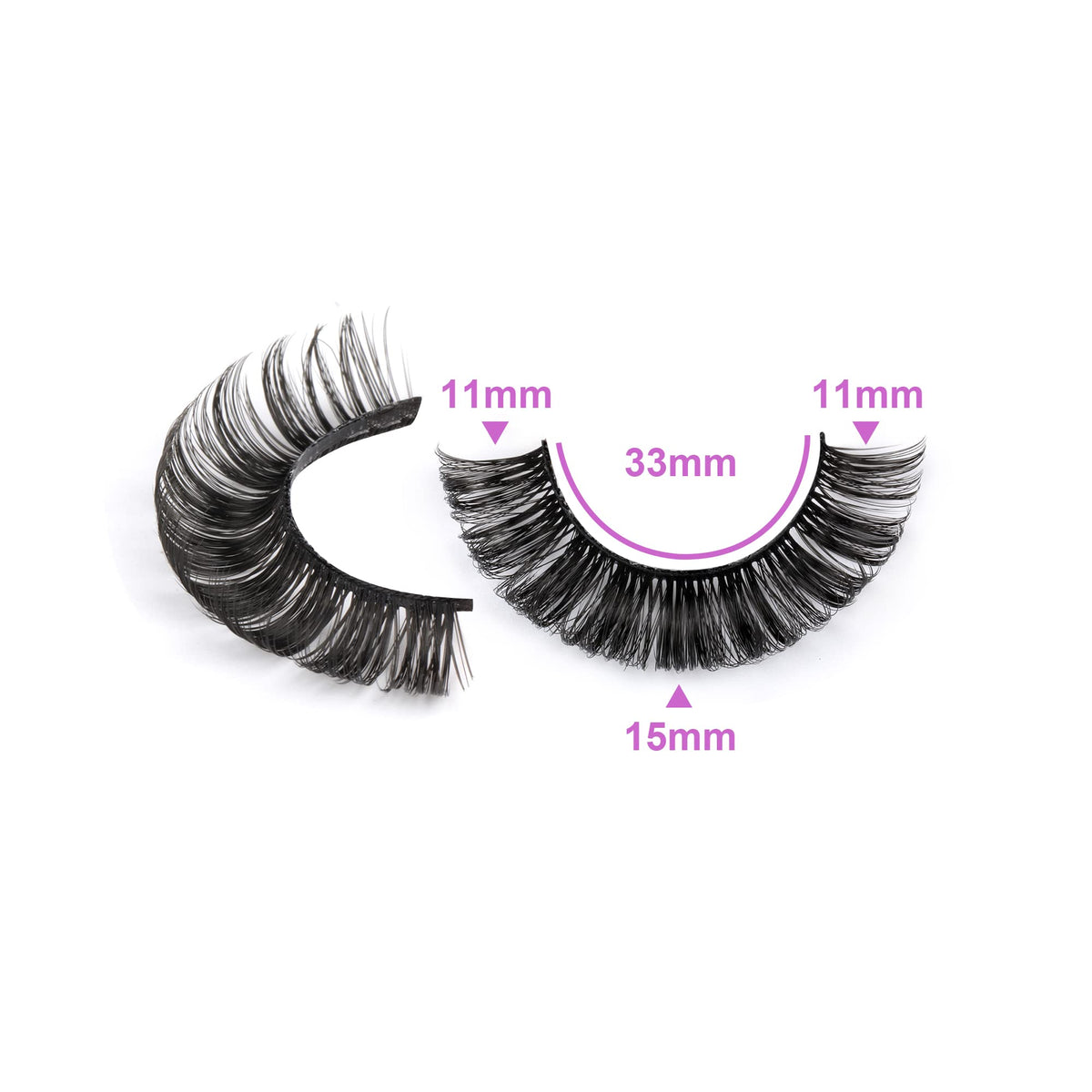 JIMIRE Russian Strip Volume Eyelashes DD Curl Fluffy False Eyelashes Look Like Lash Extensions Natural Lashes 16 Pairs Pack