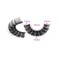 JIMIRE Russian Strip Volume Eyelashes DD Curl Fluffy False Eyelashes Look Like Lash Extensions Natural Lashes 16 Pairs Pack