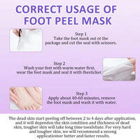 Nadiaen 4Pack Foot Peel Mask for Hard Skin, Exfoliating Foot Peel Mask, Callus Remover, Foot Care Mask for Cracked Heel, Dead & Dry Skin, Moisturizing Feet Peeling Mask for Women&Men - Lavender