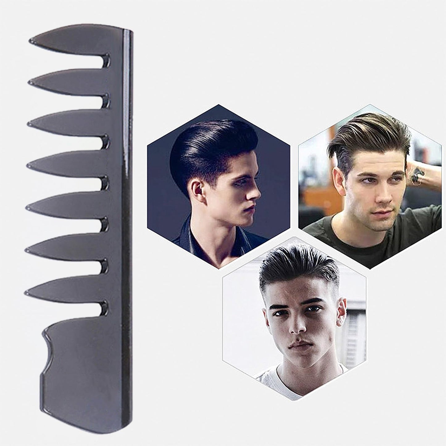 Generic Wide Tooth Comb, Anti-Static Hair Combs Mens Comb Set Hair Comb Professional Shaping & Wet Pick Comb Set for Long Curly/Thick Hair
