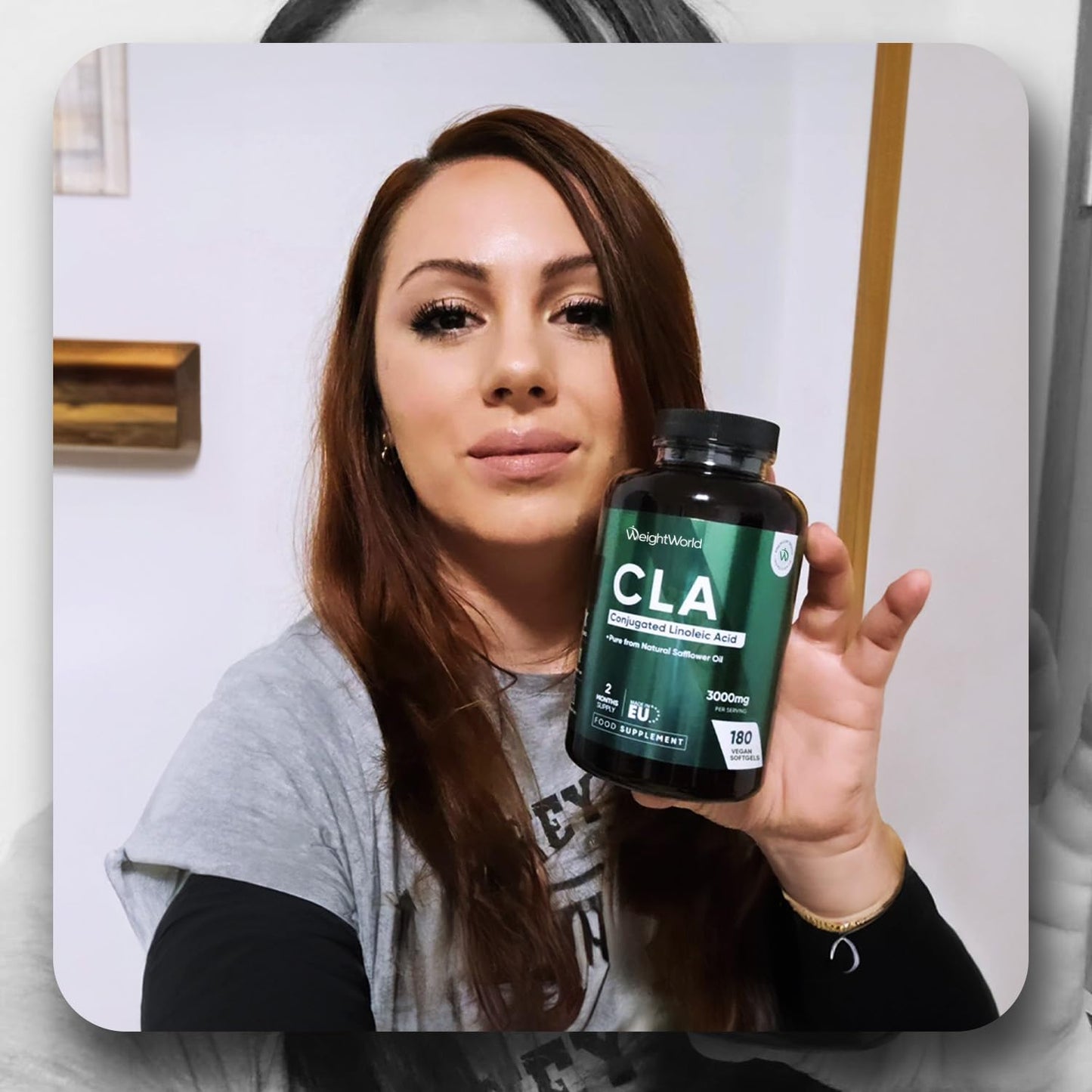 WeightWorld CLA Supplement 3000mg - 180 Vegan Softgels - 2 Months Supply - Pure from Natural Safflower Oil - Containing Conjugated Linoleic Acid (80% CLA) - Gluten-Free, Vegan & Non-GMO - Made in EU