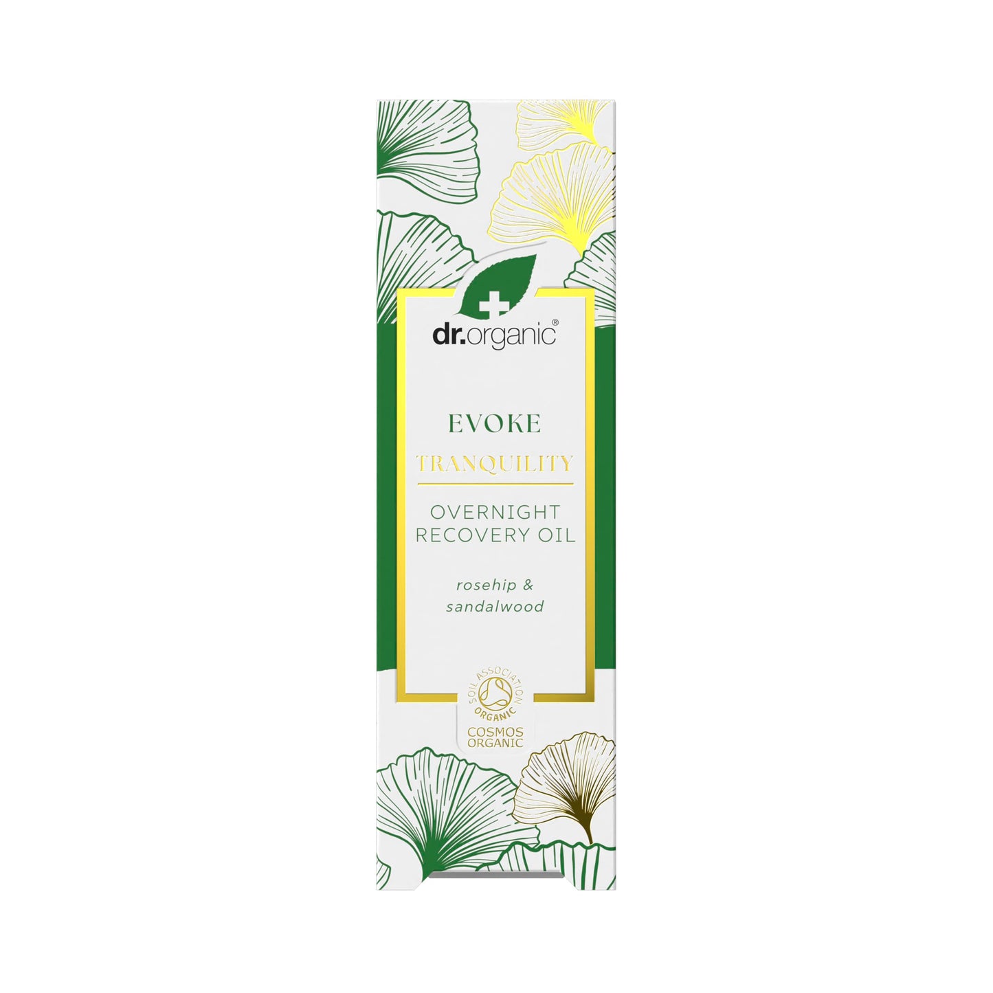 Dr. Organic Dr Organic Evoke Tranquility Overnight Recovery Oil, Hydrating Night Serum, Restore Skin, with Rosehip & Sandalwood, Vegan, Natural, Certified Organic, 30ml