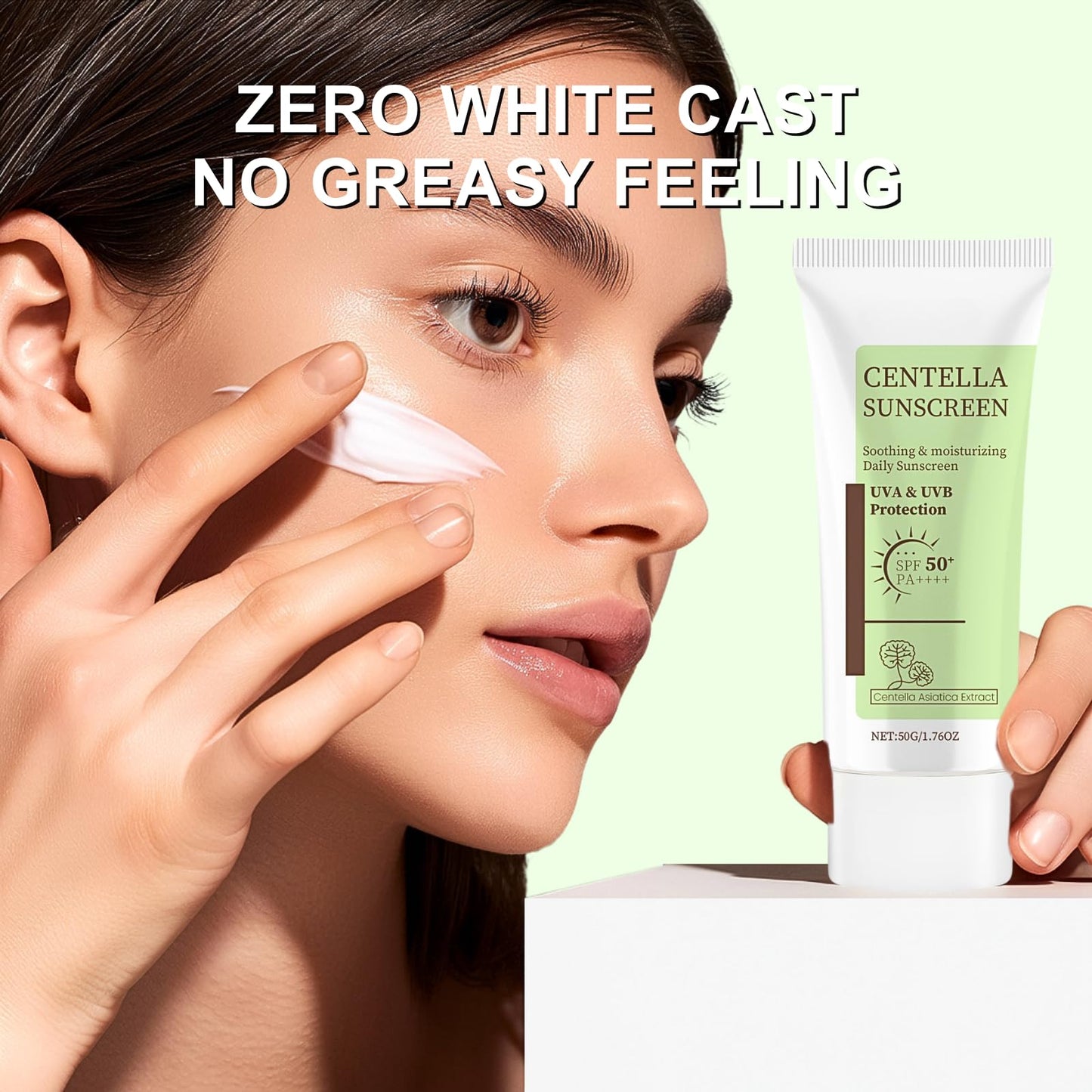 Centella Sunscreen SPF 50+ PA++++, Soothing Sun Cream for Sensitive Skin, Moisturising Daily Sun Protection, UVA & UVB Protection, 50g