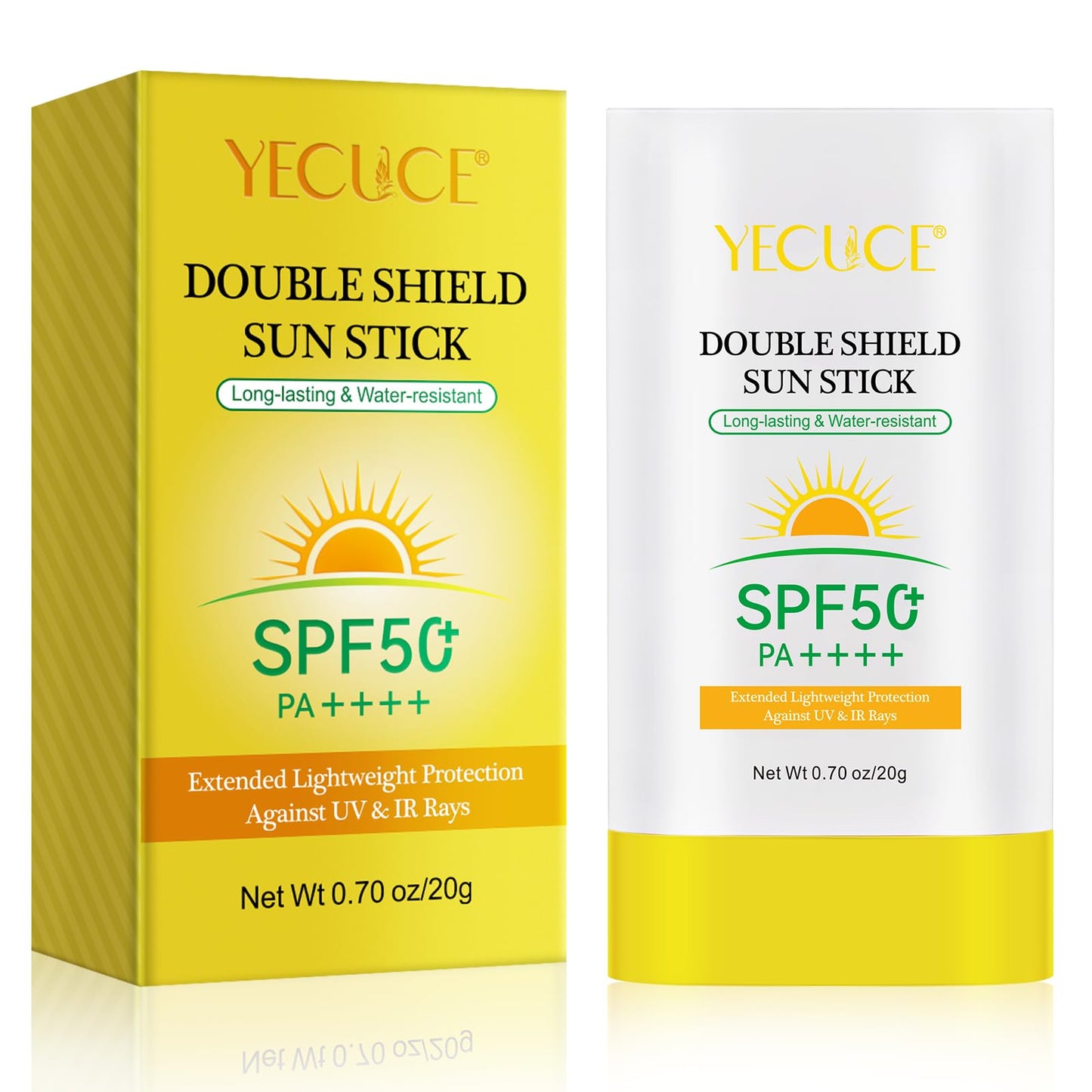 MXCZBSM Solid Sunscreen Stick,Spf 50 + High Times Sunscreen With Uv And Infrared Double Protection,Long-Lasting Waterproof Up To 80 Minutes,Effectively Prevent Sunlight Damage To The Skin
