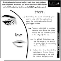 Lola Make Up by Perse LOLA Make Up Automatic Eye Pencil Beauty|Eye Pencil for Smokey Eye|Water-Resistant & Smudge Proof|Long-Lasting| - (001 Classic Black)