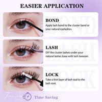 B&Qaugen B&Q Lash Clusters B05, Clusters Lashes 156PCS Individual Lashes DIY at Home