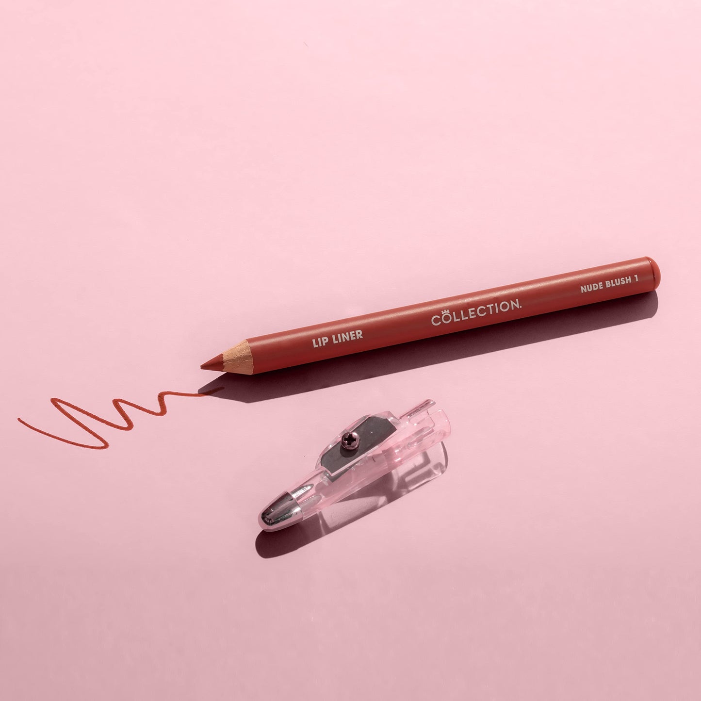 Collection Cosmetics Long-Lasting Lip Liner Pencil with Sharpener, Nude Blush