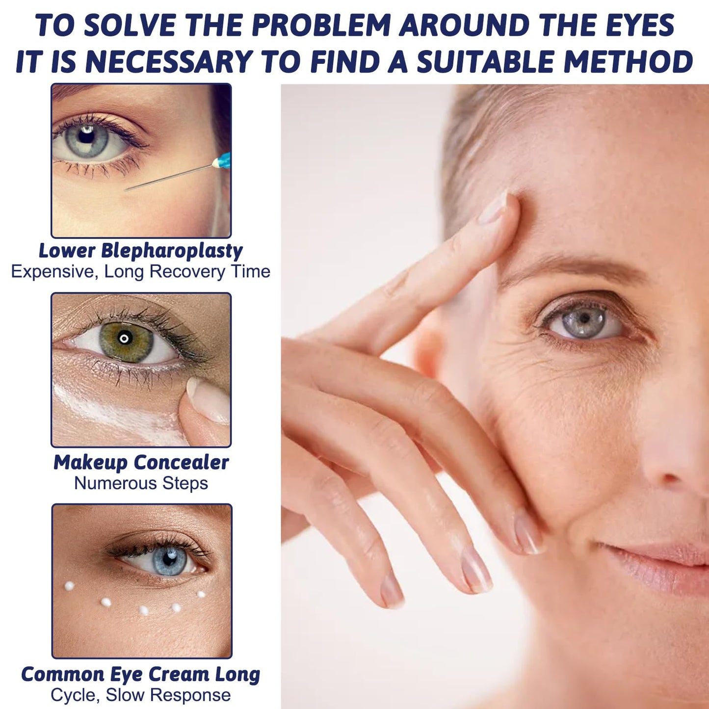 LINXINS Seagrill Serum Anti Wrinkle Essence, Instant Firm Eye Bag Cream, Eye Tightening Cream Instant for Eliminate Wrinkles, Eye bags, Puffiness, and Tightens the Skin Around the Eyes (60ml)