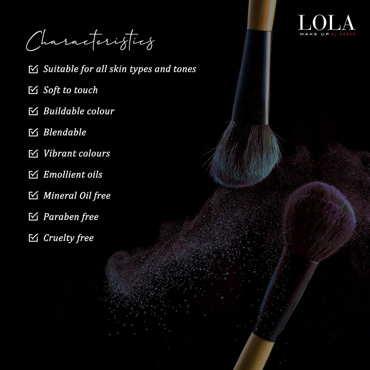 Lola Make Up by Perse Quad Eyeshadow Rich and Intense Colour High Coverage Matte and Satin Eyeshadow for Women,Vegan and Cruelty-Free Eye Makeup Cosmetic Palette for All Skin Types (Neutral Smokey)