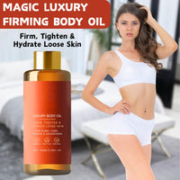 ISBEAUSOLS 2PCS Magic Body Firming Oil, Magic Luxury Body Oil, Moisturising Body Oil for Women, Hydrate & Tighten Loose Skin, Reduce Fine Line & Wrinkles, Imporve Skin Tone, Friendly to All Skin Types, 100ml × 2