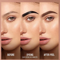 ShunJian Tat/too Eye Brow Peel Off,Peel Off Eyebrow Gel Tint,Semi-Permanent Colour Eyebrow Dye,Eye Brow Glue,Brow Gel,Waterproof & Long-Lasting,Dual-Head Design,Suitable for Everyone(02# Espresso)