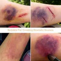 NoraGlaze 6 Color Bruise Wheel SFX Makeup Kit - Oil-Based Zombie Makeup Palette for Halloween & Special Effects Non-Toxic Face and Body Paint Professional Theatrical FX for Cosplay Use