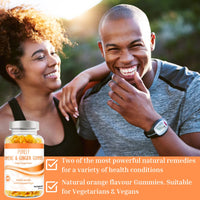 Pure Food Supplements Turmeric and Ginger Gummies | 120 Tasty Natural Orange Flavour Gummies for Adults | Suitable for VEGETERIANS & Vegans | Joint & Immune Health